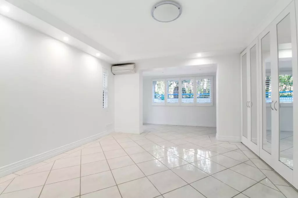 Newly constructed home with shiny tile floors