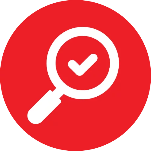 Vector illustration of a magnifying glass