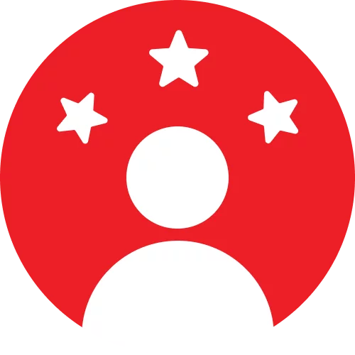Vector illustration of a person with 3 stars over head